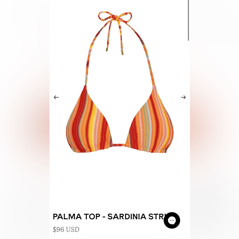 Monday Swimwear Vibrant Striped Bikini Top